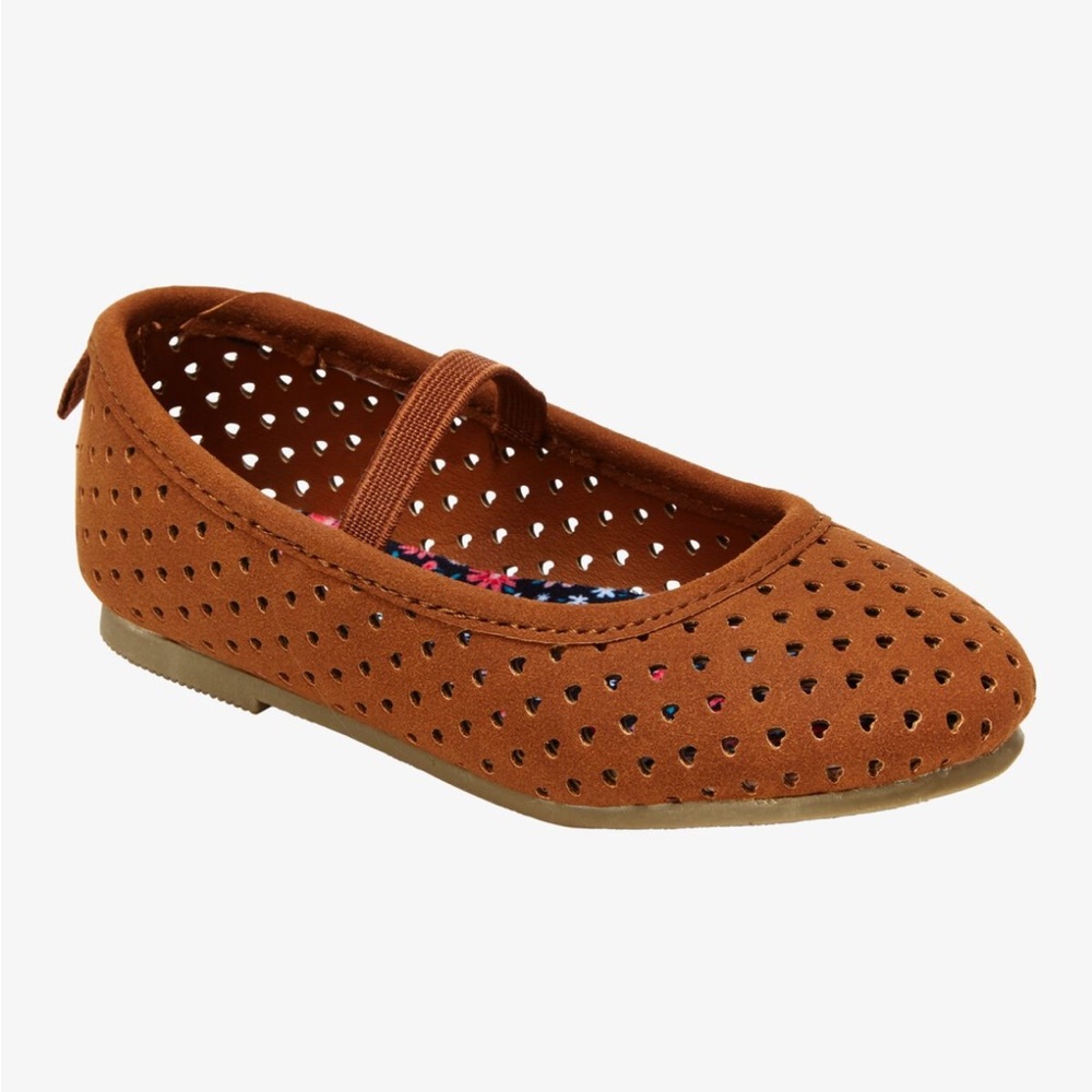 Carters Toddler Girl Brown Ballet Flat Dress Shoes